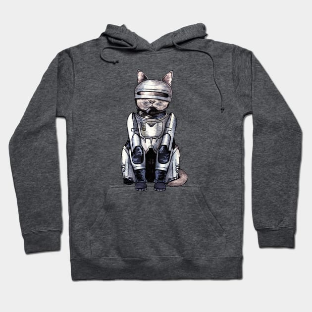 RoboCat Hoodie by Bartwork